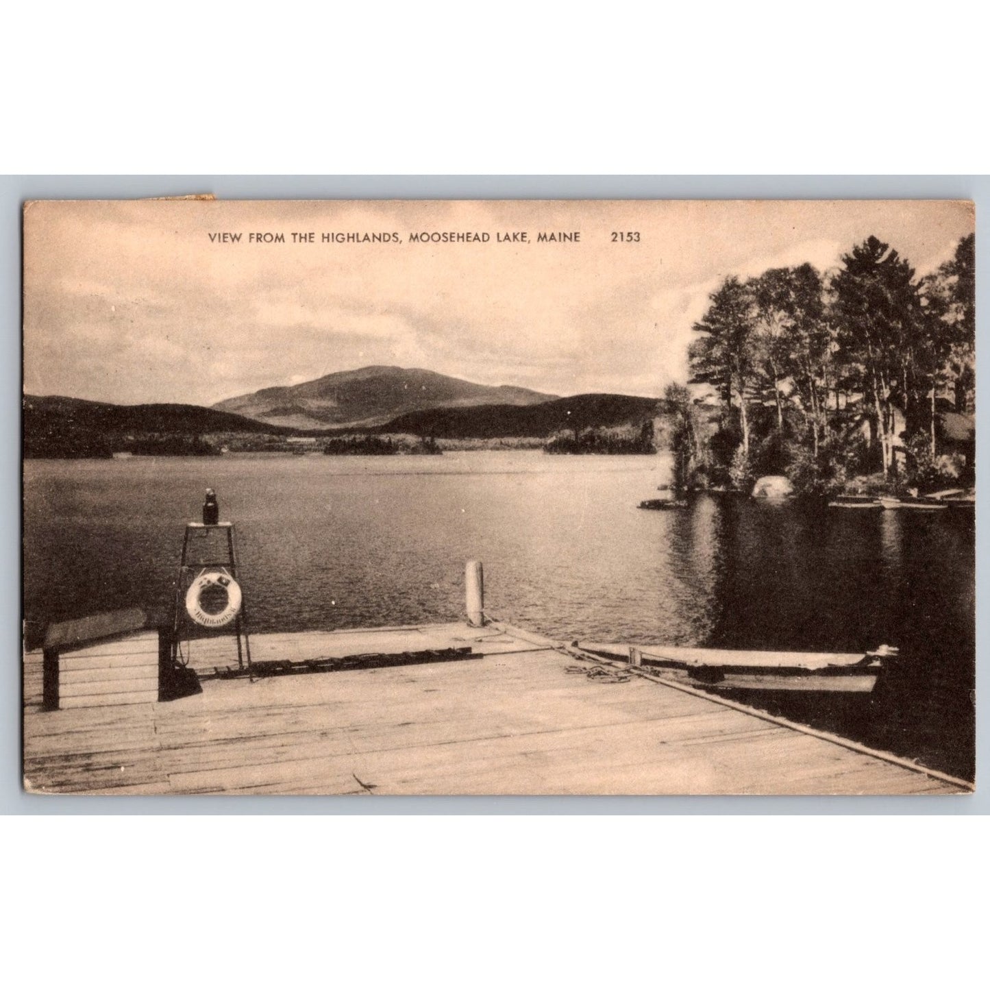 Moosehead Lake ME Maine Highlands Scenic Divided Back Postcard Used