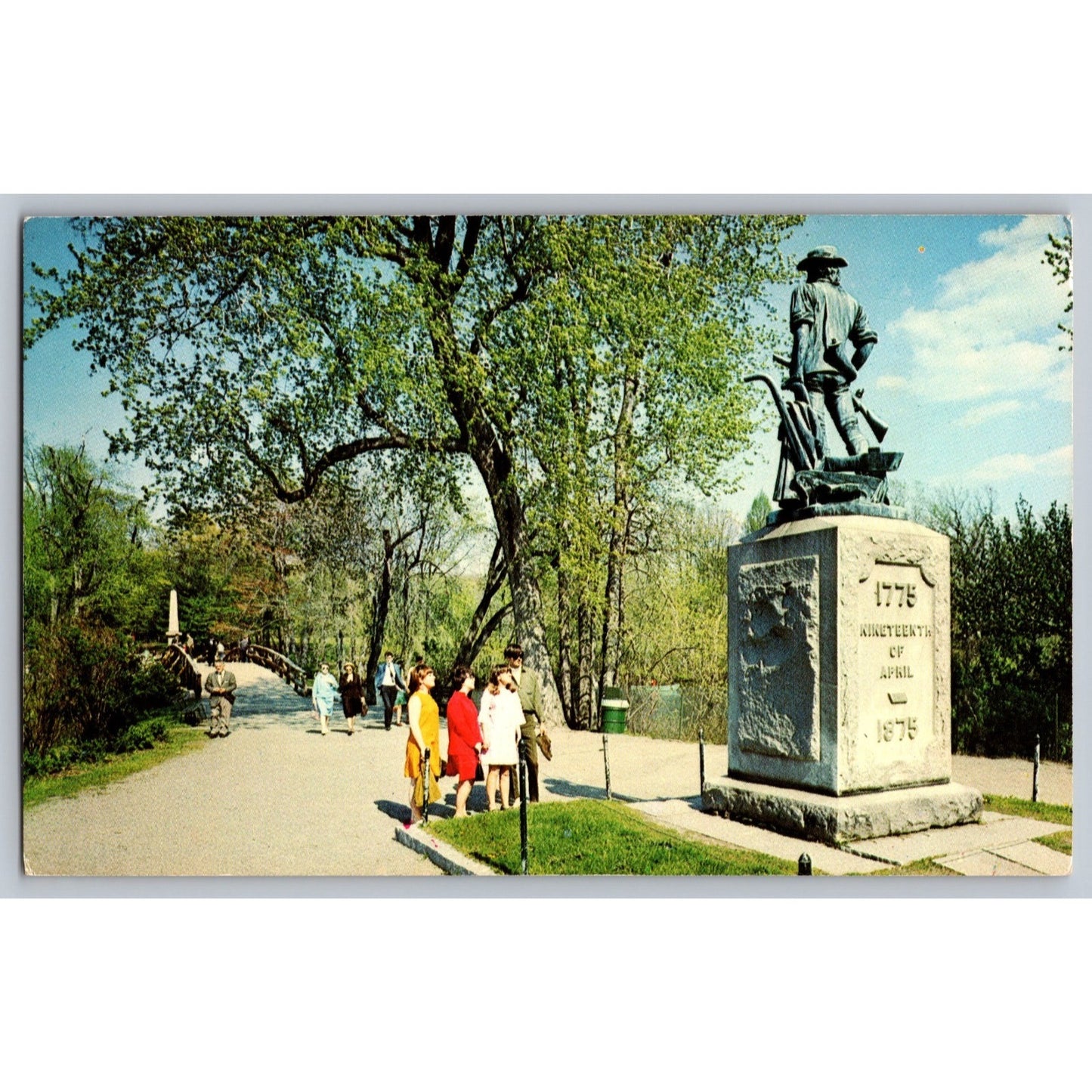 Concord MA Massachusetts Minuteman National Park Chrome Postcard Unused
