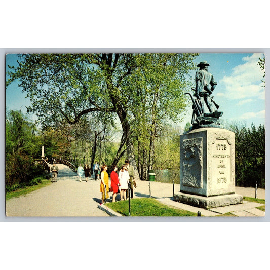 Concord MA Massachusetts Minuteman National Park Chrome Postcard Unused
