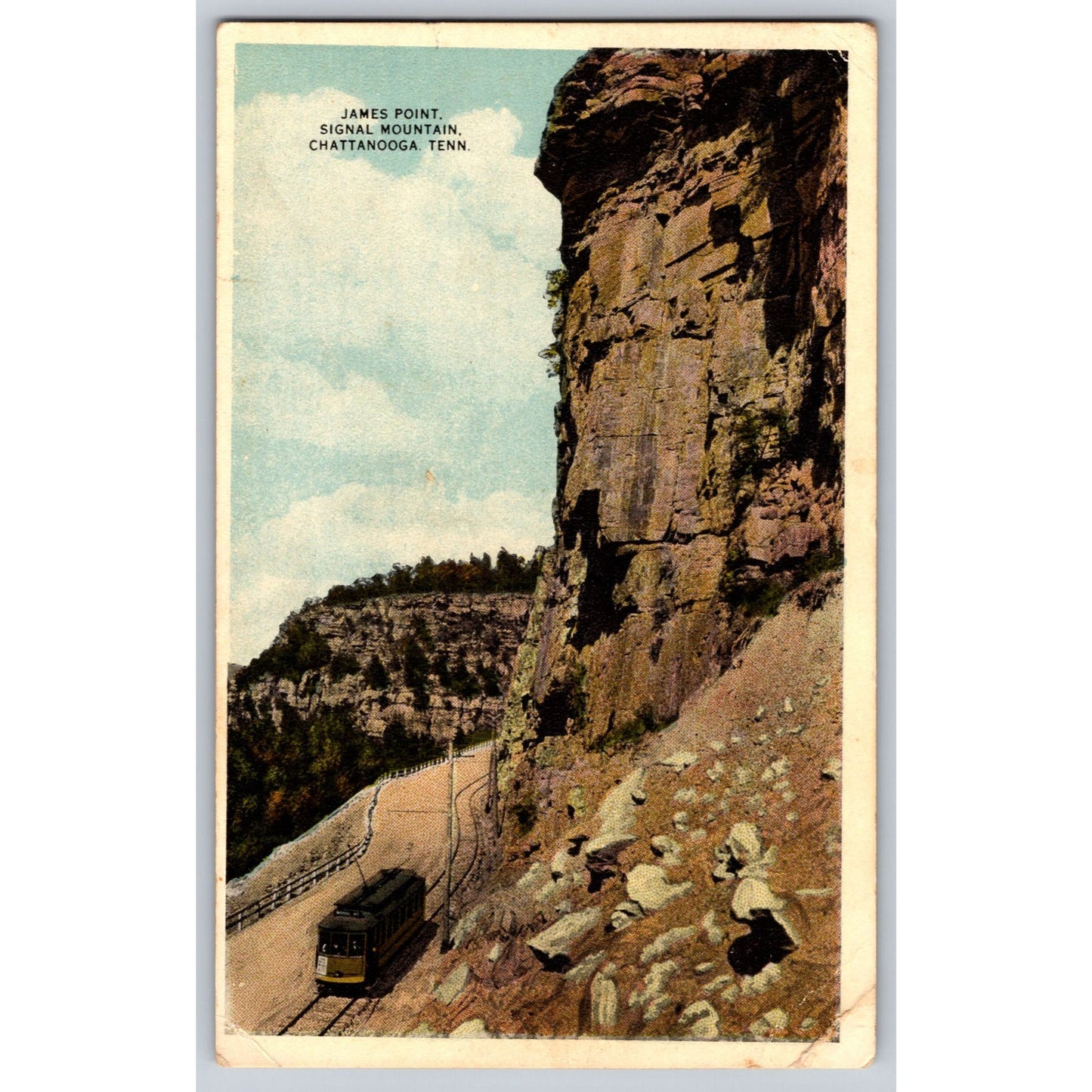 Chattanooga TN Tennessee Signal Mountain James Point Divided Back Postcard Used