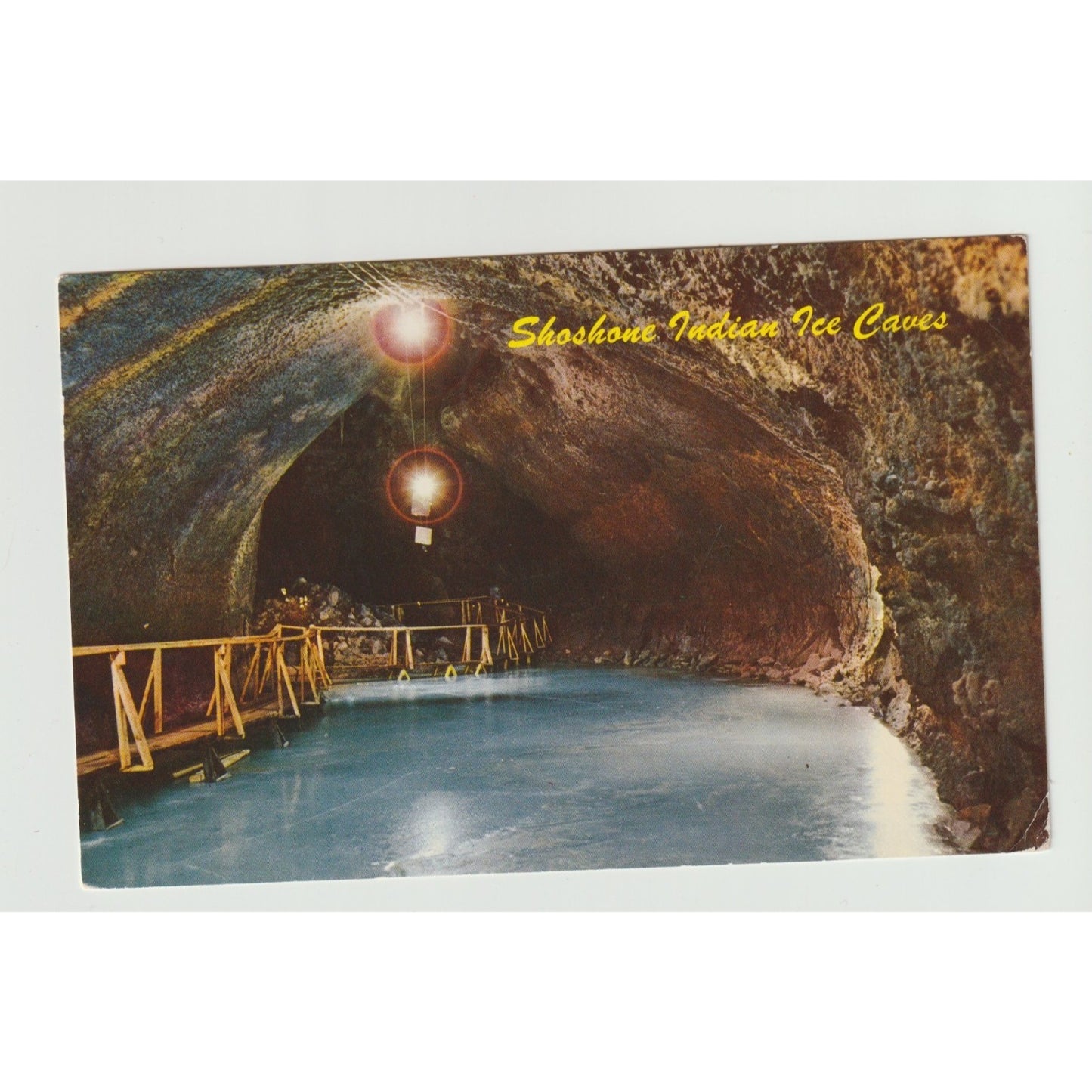 Shoshone ID Idaho Indian Ice Caves 1960s Chrome Postcard Used