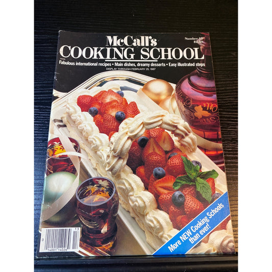 McCalls Cooking School Magazine #13 Feb 1987 International Recipes Desserts