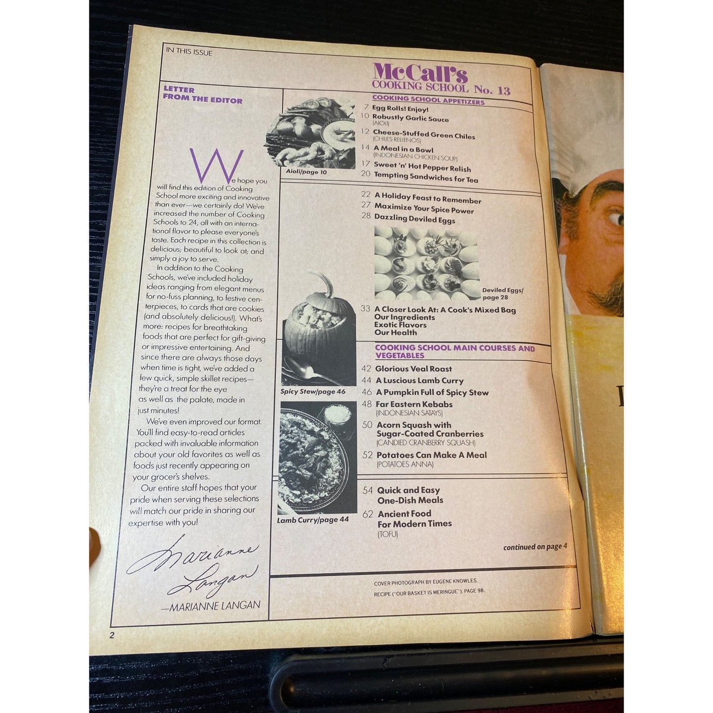 McCalls Cooking School Magazine #13 Feb 1987 International Recipes Desserts