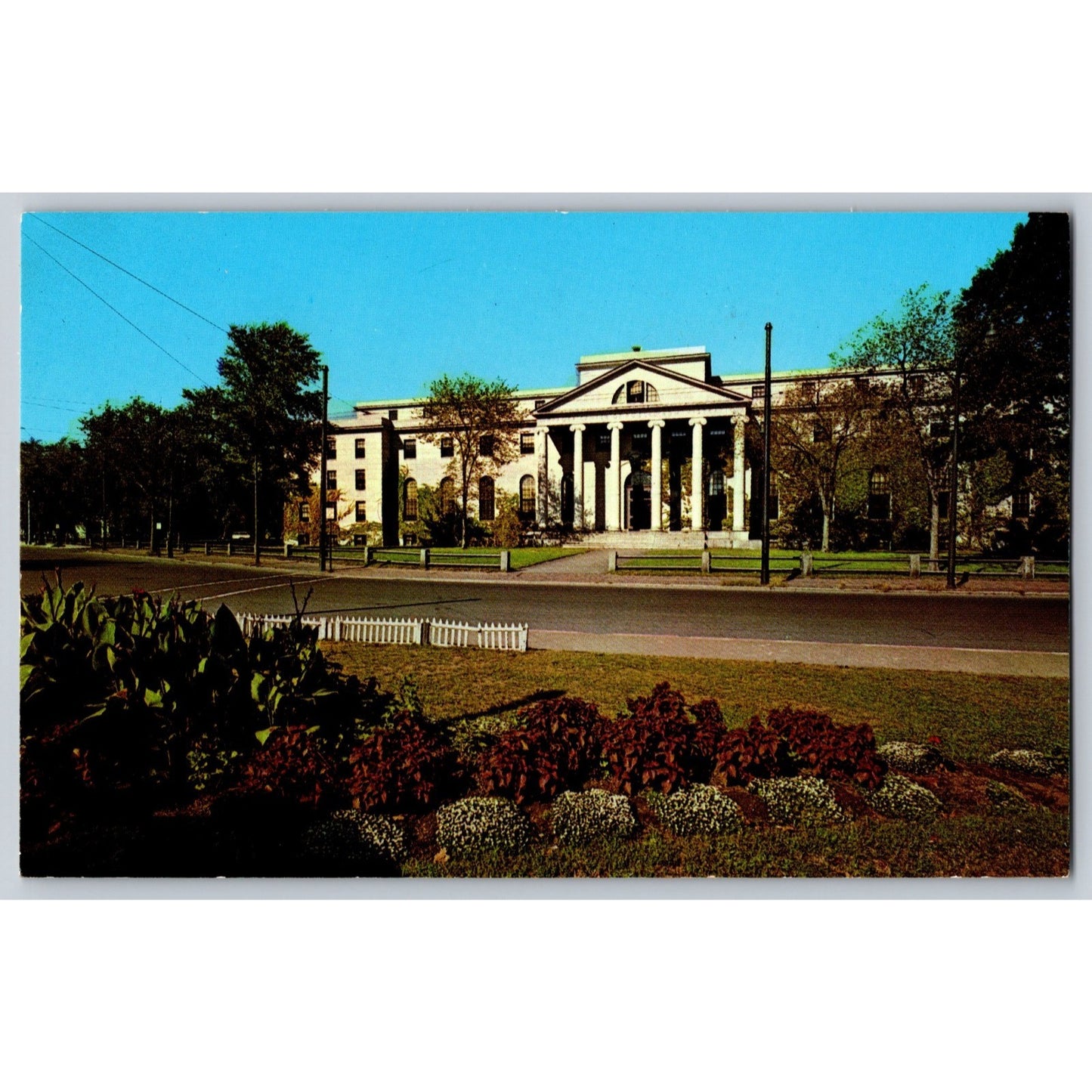 Cambridge MA Massachusetts Harvard University Littauer Center Chrome Postcard