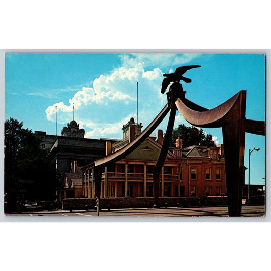 Salt Lake City UT Brigham Young's Private Estate Eagle Gate Chrome Postcard