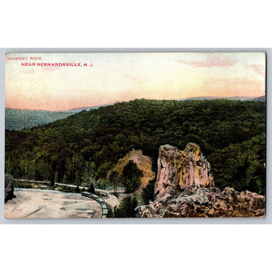 Bernardsville NJ New Jersey Chimney Rock Scenic View 1908 Divided Back Postcard