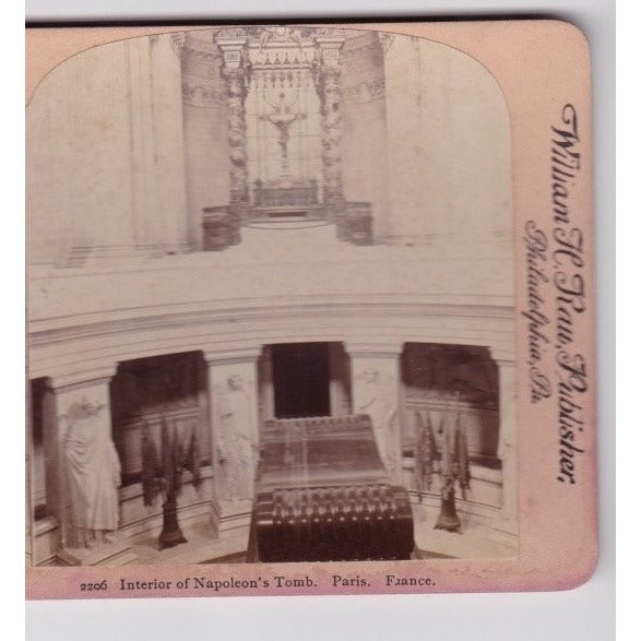 Interior of Napoleon's Tomb Stereoview William K. Rau Publisher 1900s France