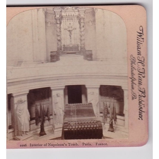 Interior of Napoleon's Tomb Stereoview William K. Rau Publisher 1900s France