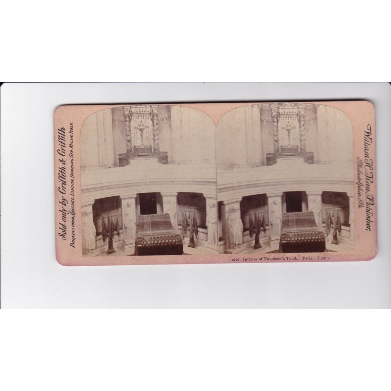 Interior of Napoleon's Tomb Stereoview William K. Rau Publisher 1900s France