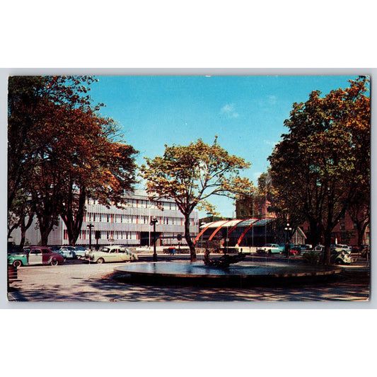 Eugene OR Oregon Lane County Courthouse & City Park Chrome Postcard Unused