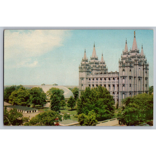 Salt Lake City UT Utah Temple Square Chrome Postcard Unused