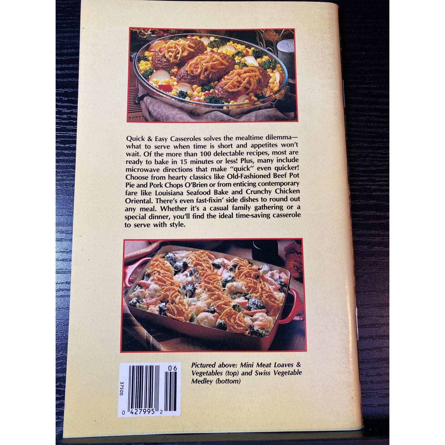 Quick & Easy Casseroles Cookbook Booklet Favorite Recipes 1988