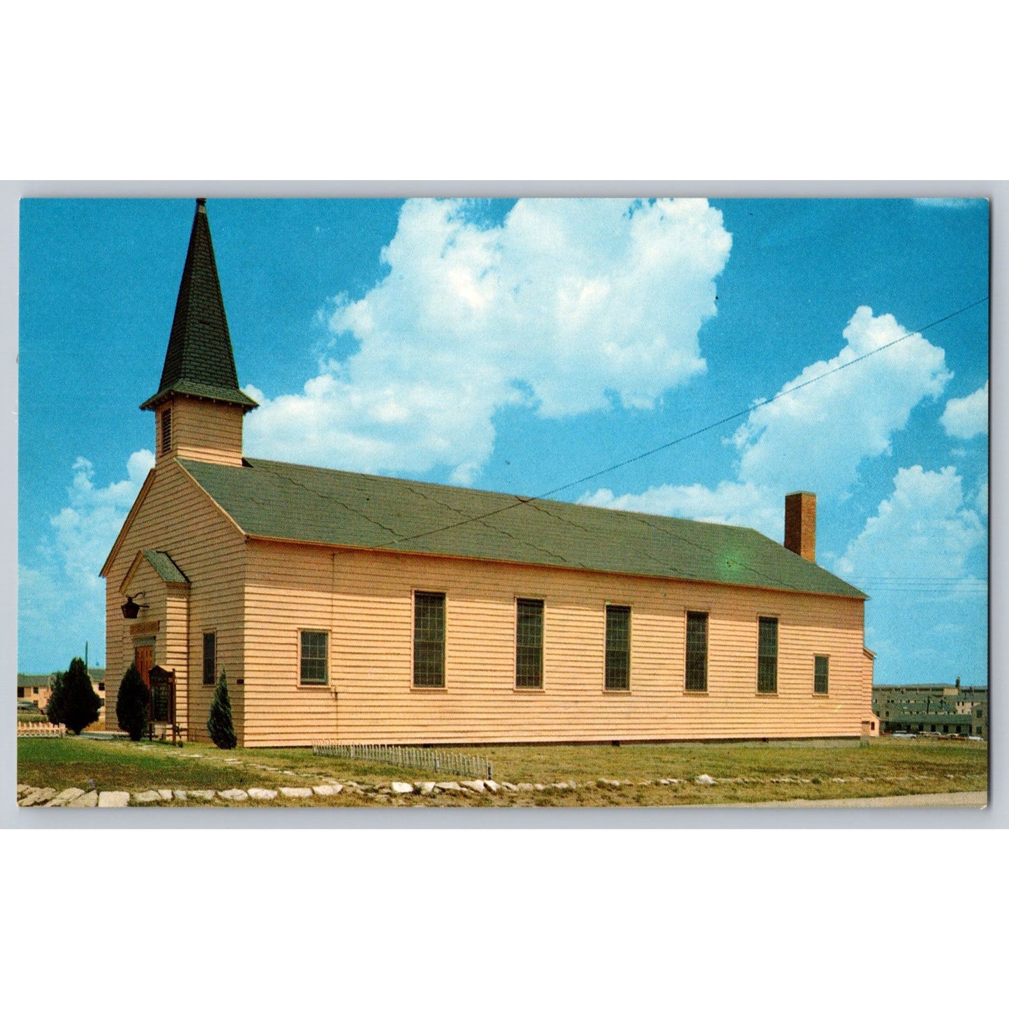 Foot Hood TX Texas Chapel Anscochrome Chrome Postcard Karl Gebhardt Unused