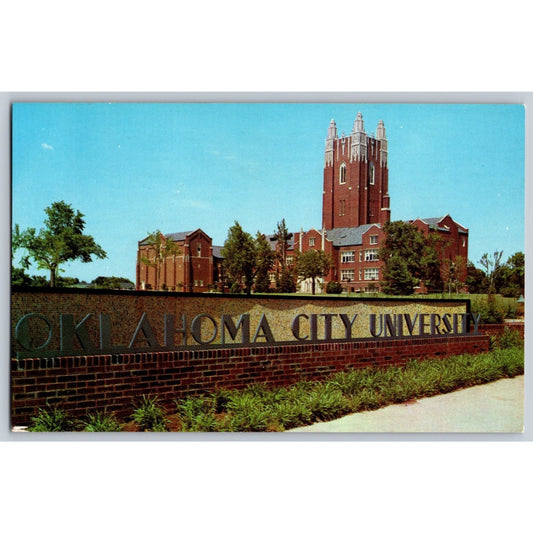 Oklahoma City OK Methodist University 23rd & Blackwelder Chrome Postcard Unused