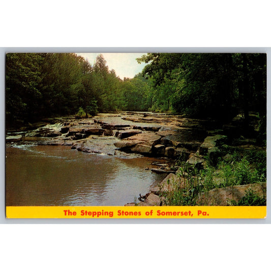 Somerset PA Stepping Stones Scenic Chrome Postcard Unused