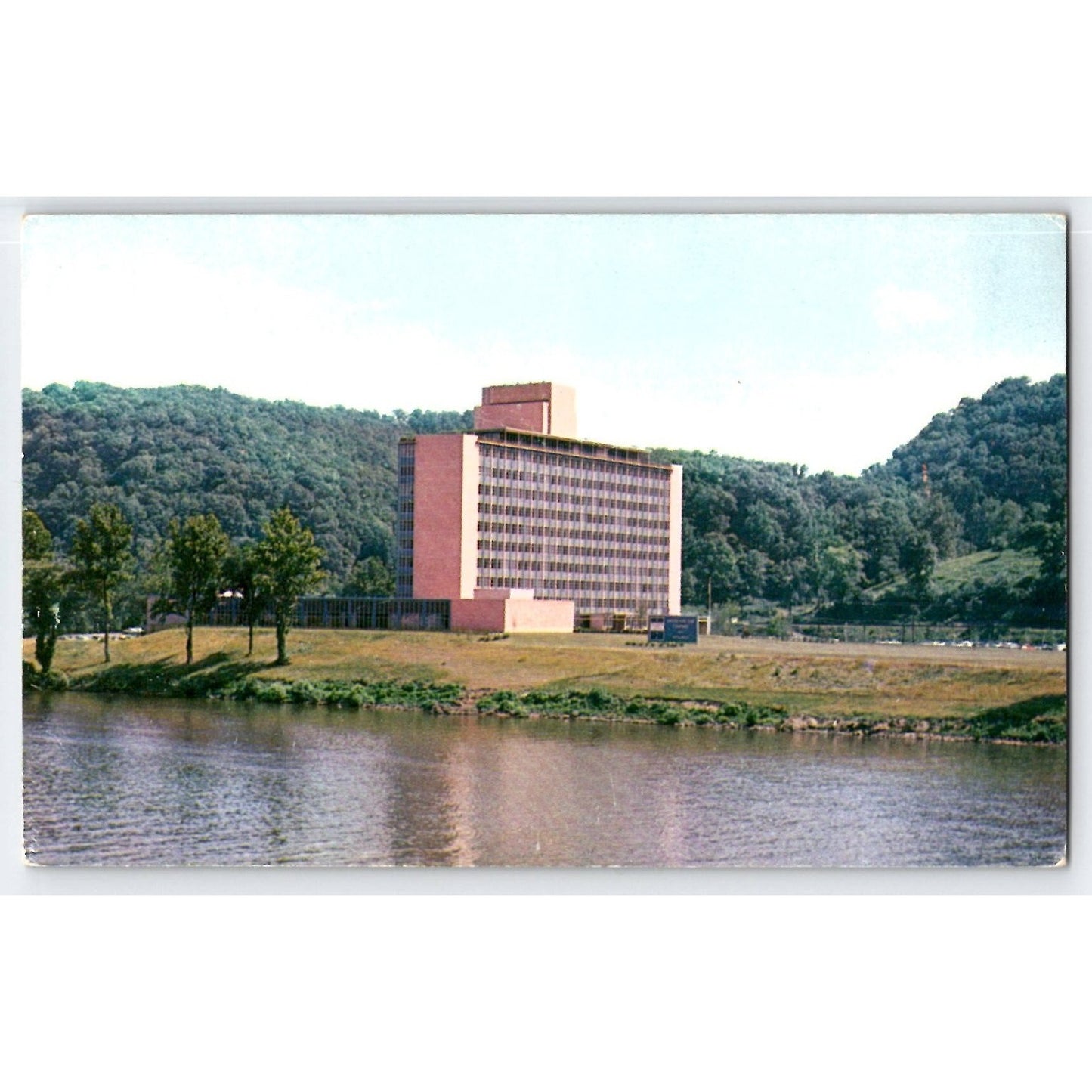 Charleston WV West Virginia United Fuel Gas Co Building Kanawha River Postcard