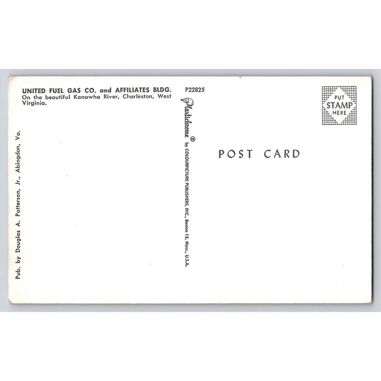 Charleston WV West Virginia United Fuel Gas Co Building Kanawha River Postcard