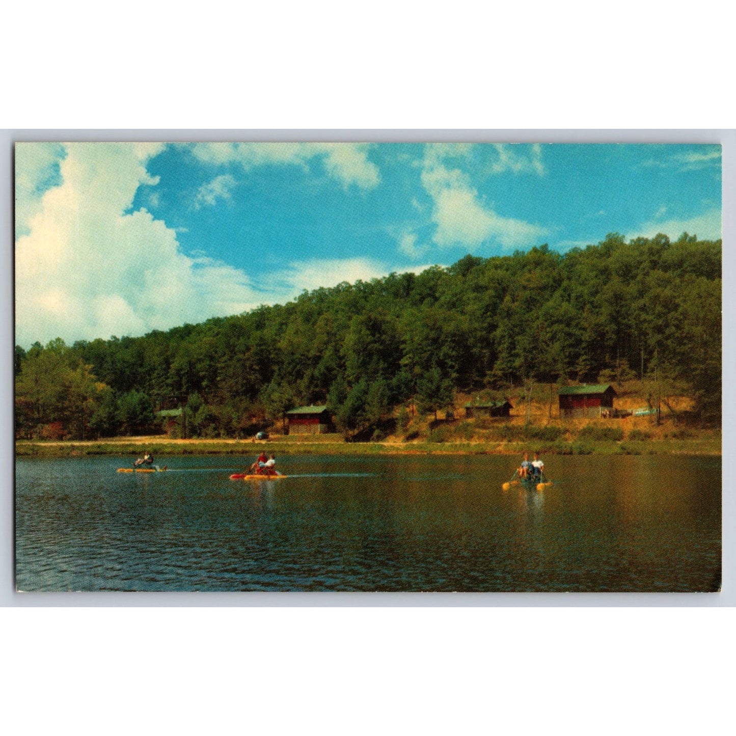 Lake Winfield Scott GA Georgia near Dahlonega Chrome Postcard Unused