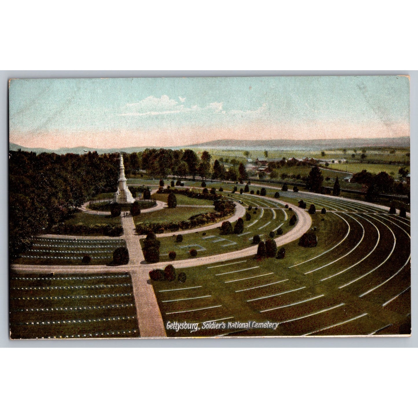 Gettysburg PA Pennsylvania Soldiers National Cemetery Early 1900s Postcard Leighton