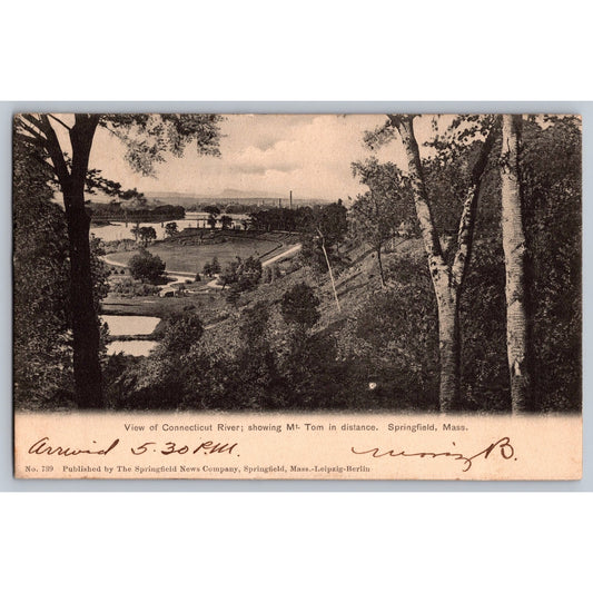 Springfield MA Massachusetts Connecticut River 1905 Undivided Back Postcard Used