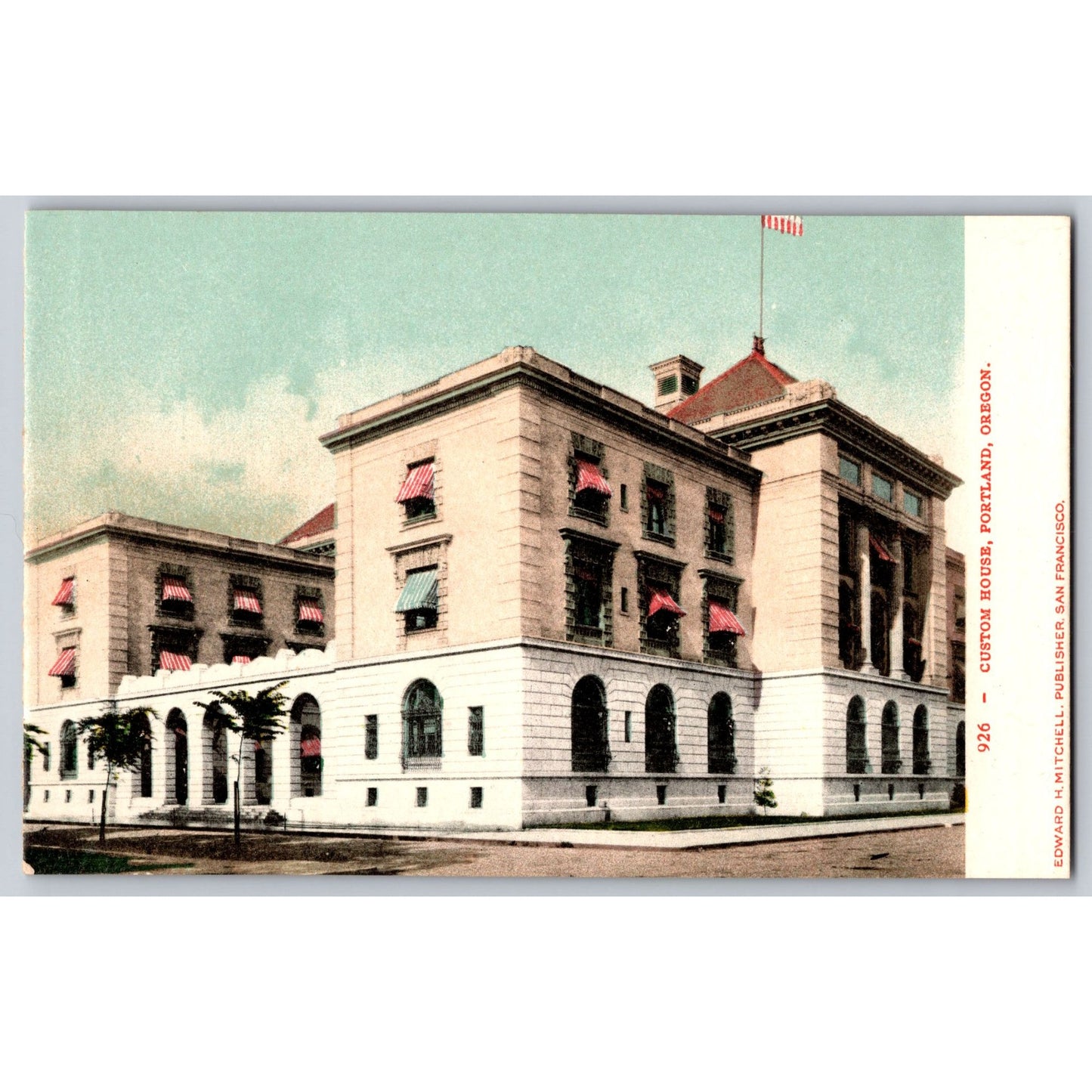 Portland OR Oregon Custom House Undivided Back Postcard Edward H Mitchell