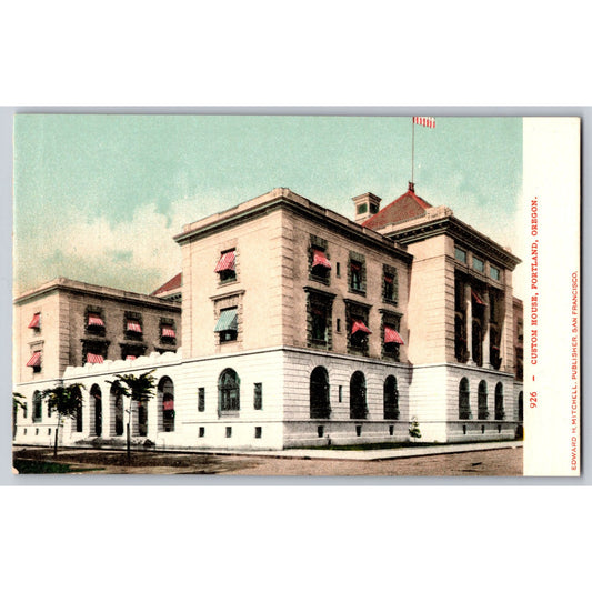 Portland OR Oregon Custom House Undivided Back Postcard Edward H Mitchell