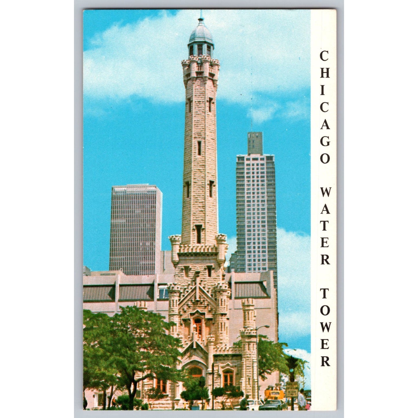 Chicago IL Illinois Water Tower Chrome Postcard Unused L.R. Polizzire