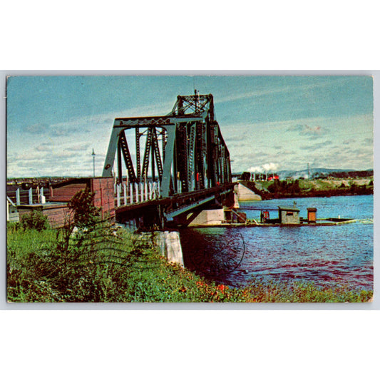 Manitoulin Island Ontario Canada Bridge At Little Current Chrome Postcard Used