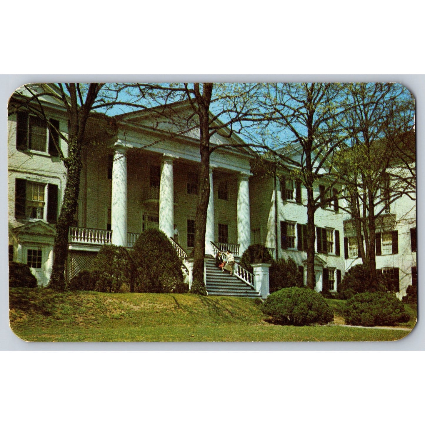 Staunton VA Virginia Mary Baldwin College Admin Building Chrome Postcard Unused