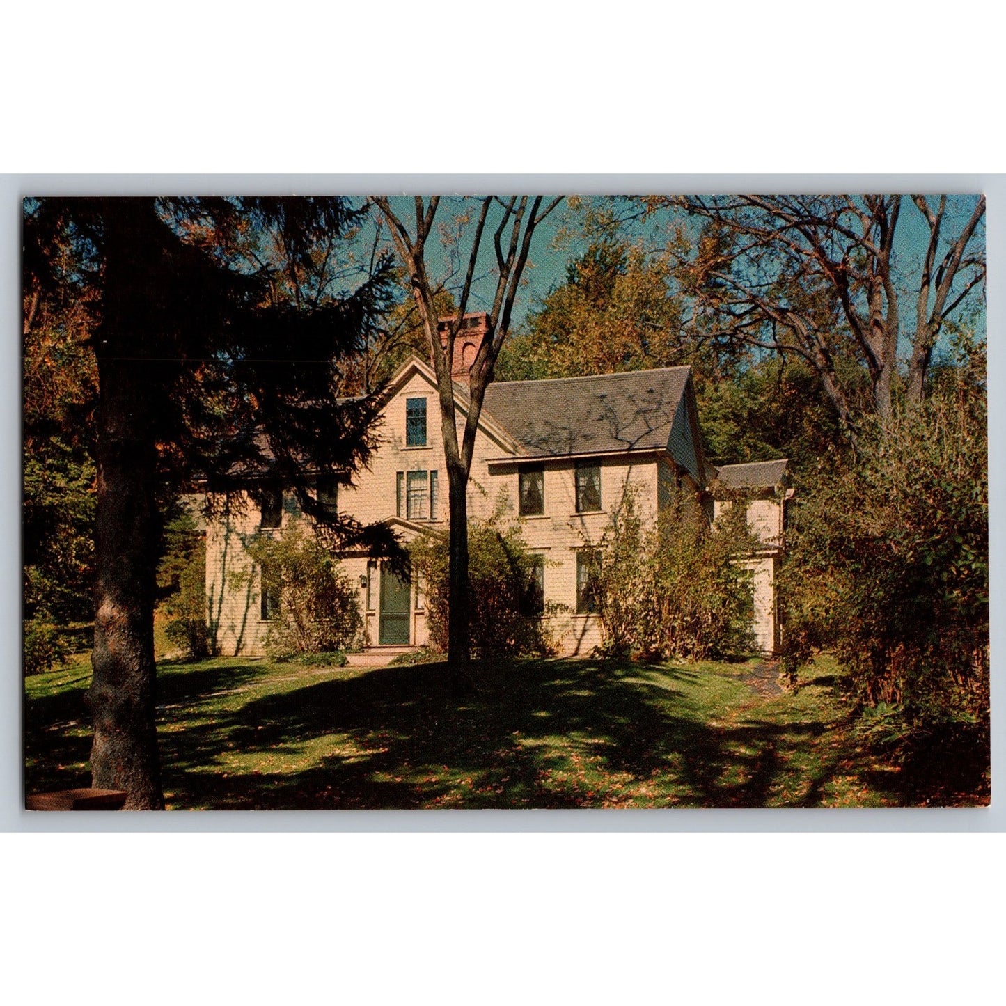 Concord MA Massachusetts Orchard House Louisa May Alcott Chrome Postcard Unused