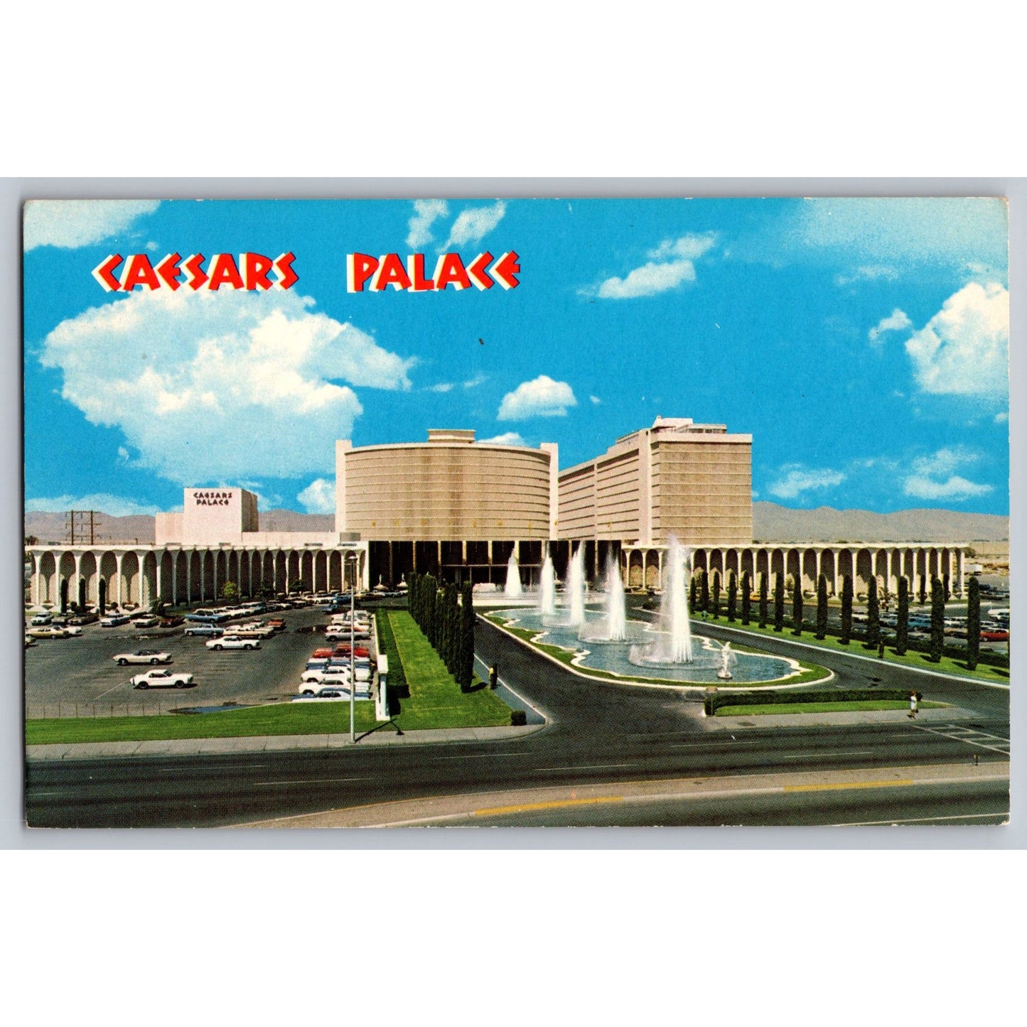 Las Vegas NV Nevada Caesars Palace Chrome Postcard Unused Ferris H Scott