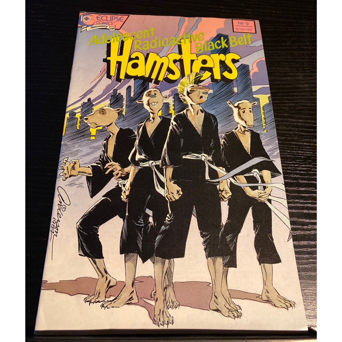 Adolescent Radioactive Black Belt Hamsters No. 9 Eclipse Comics 1988 Vintage Comic Book