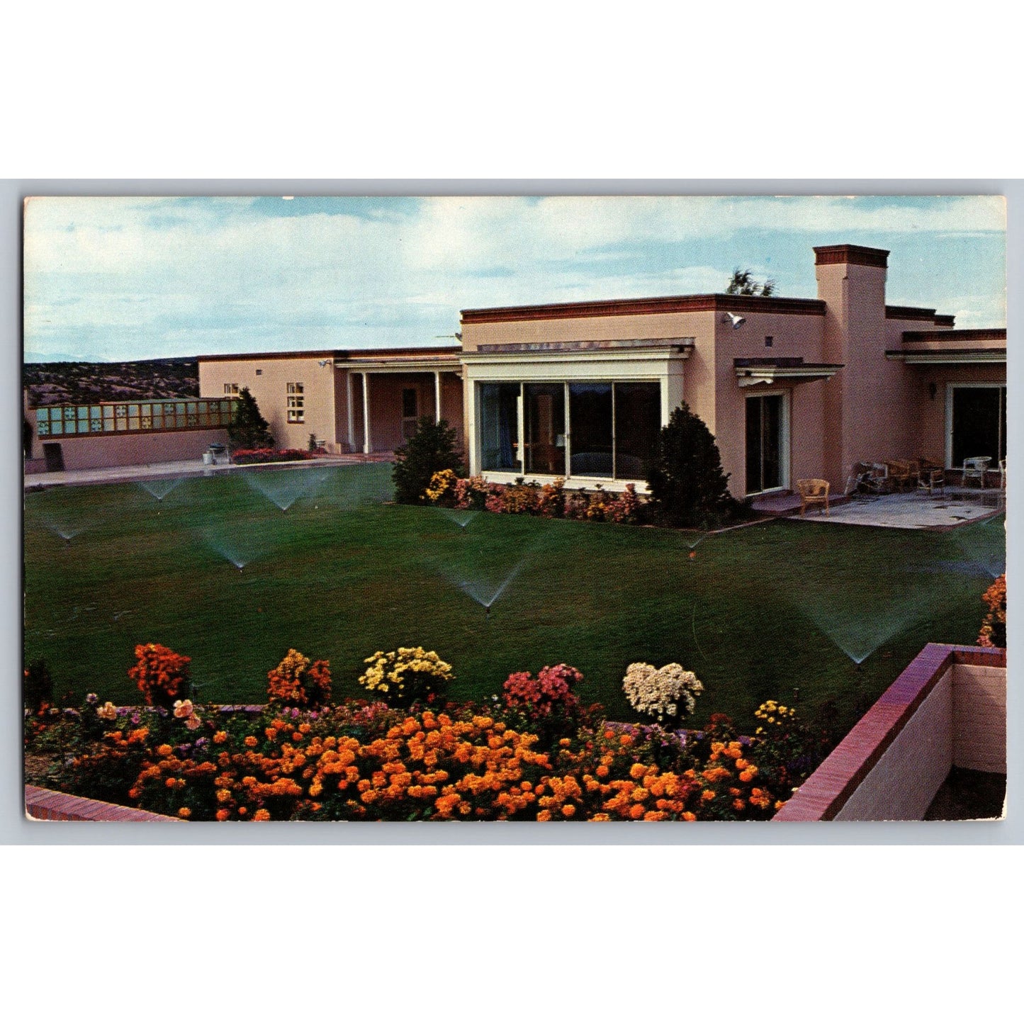 Santa Fe NM New Mexico Governors Mansion Chrome Postcard Unused