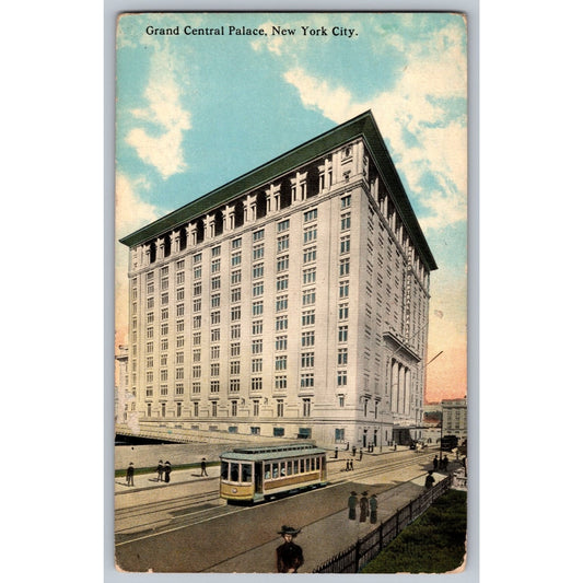 New York City NY Grand Central Palace Trolley Divided Back Postcard Unused