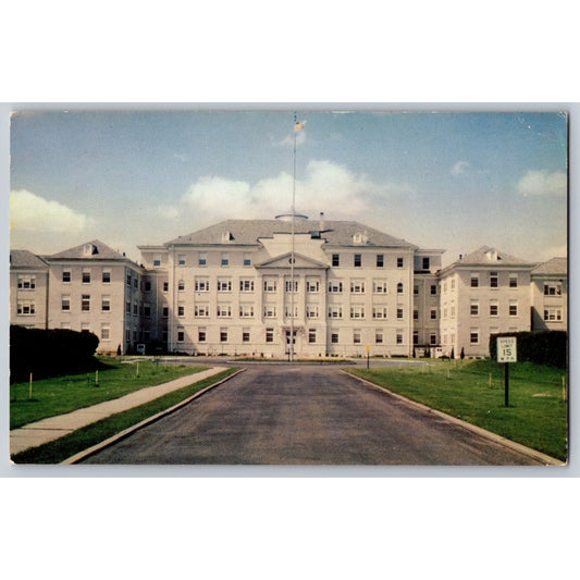 Tupper Lake NY New York Sun Mount Veterans Hospital Entrance Chrome Postcard