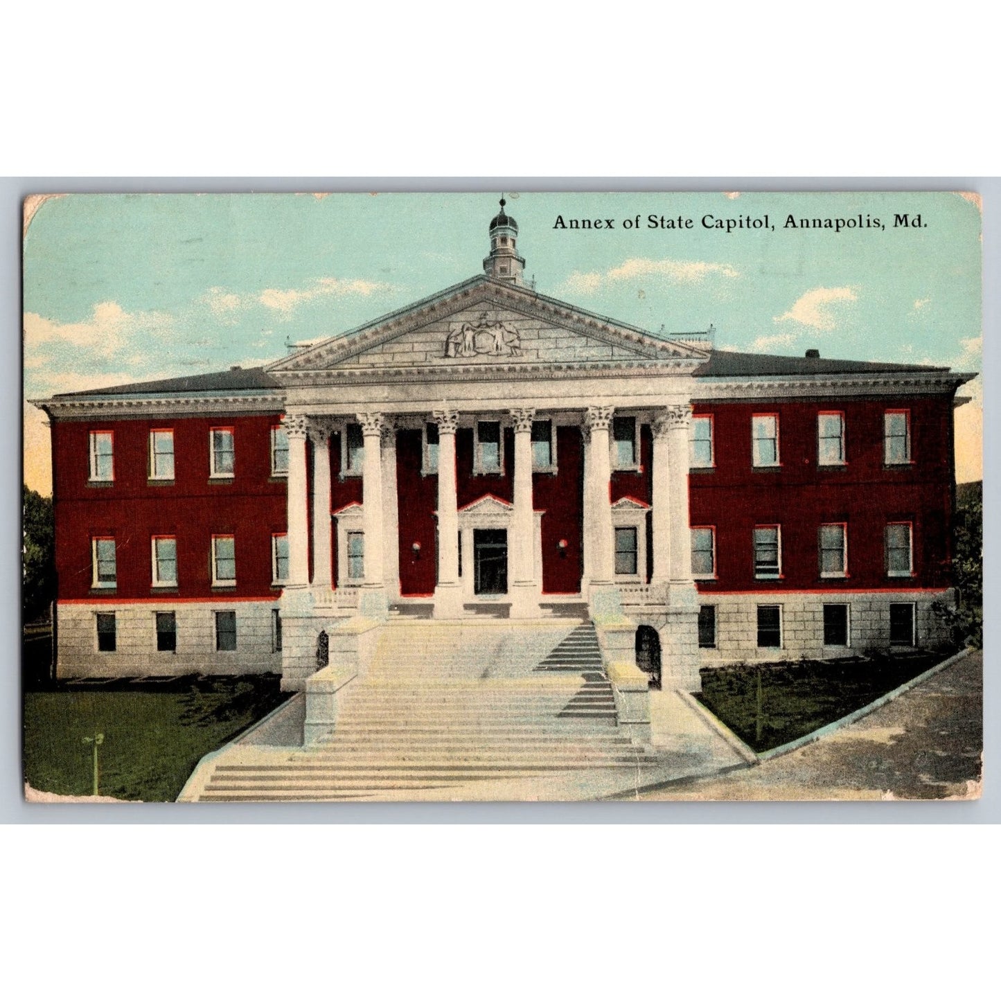Annapolis MD Maryland State Capitol Annex 1929 Divided Back Postcard Used