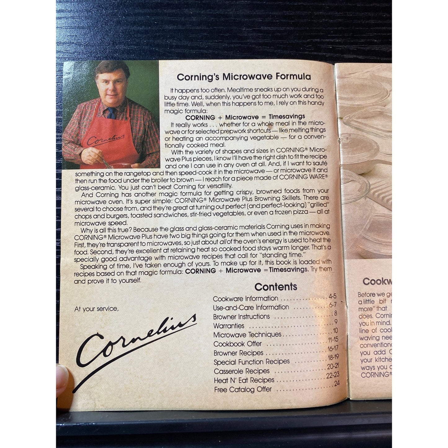 Corning Microwave Plus Product Use & Care Recipe Cookbook Booklet