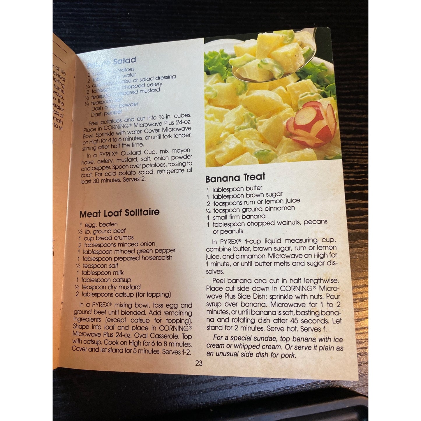 Corning Microwave Plus Product Use & Care Recipe Cookbook Booklet