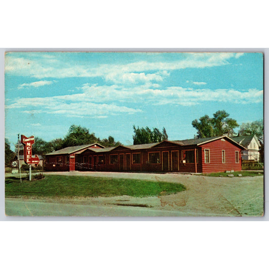 Indianola IA Iowa Frontier Motel 1960s Chrome Postcard Unposted