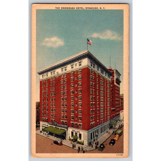 Syracuse NY New York The Onondaga Hotel White Border Postcard Unused