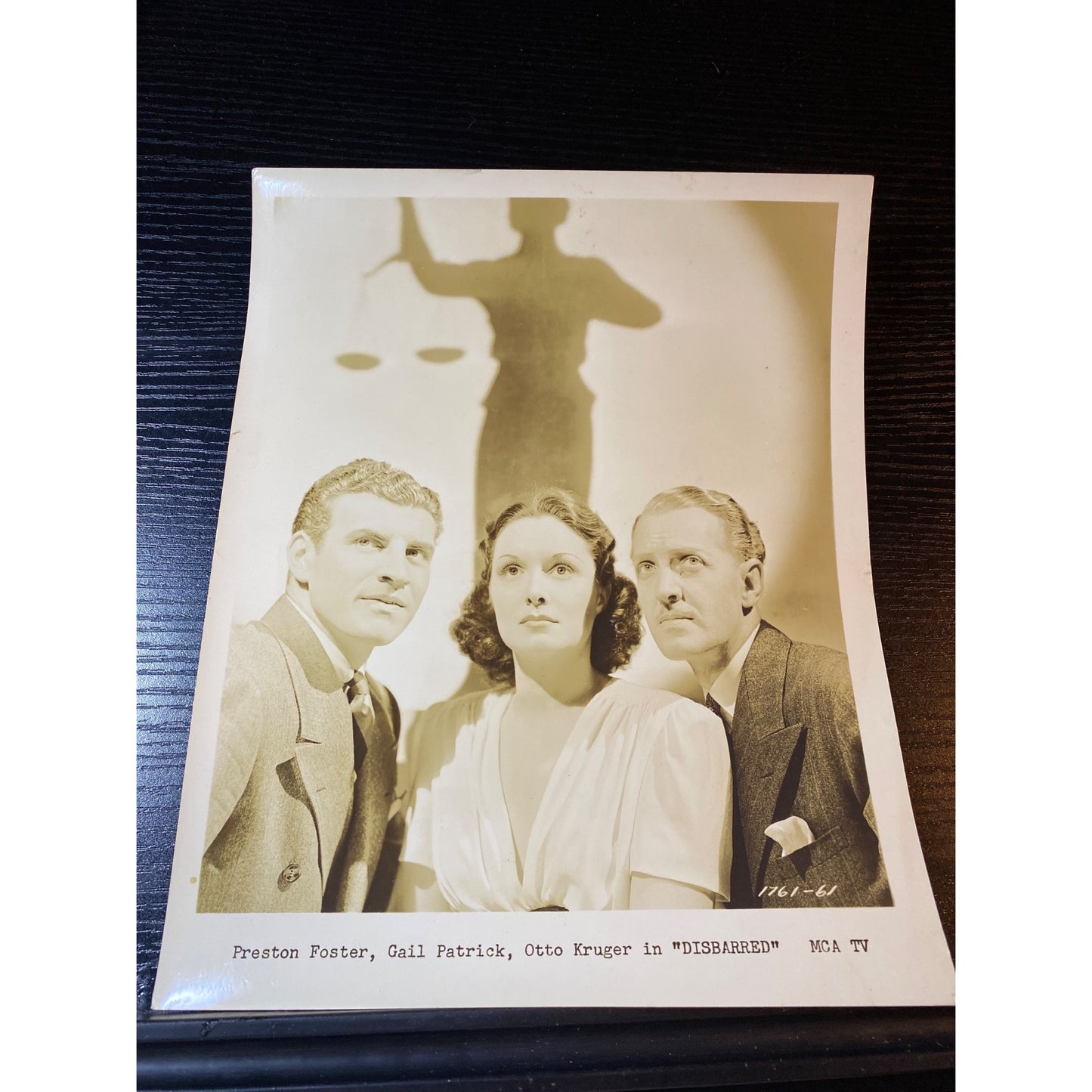Movie Photo 8x10 Glossy Disbarred 1939 Preston Foster Gail Patrick Otto Kruger