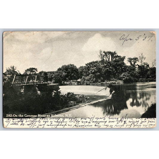 Belmont NY New York On the Genesee River Scenic View 1907 Undivided Back Postcard
