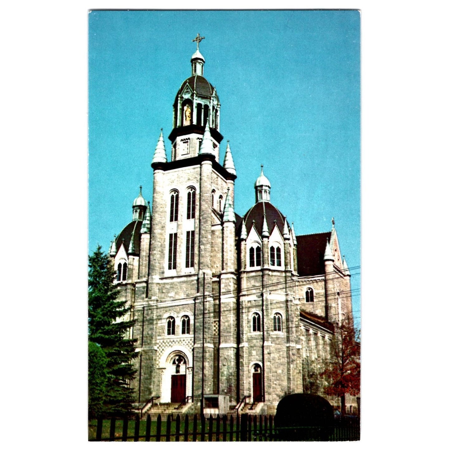 Nashua NH New Hampshire St Francis Xavier Roman Catholic Church Chrome Postcard