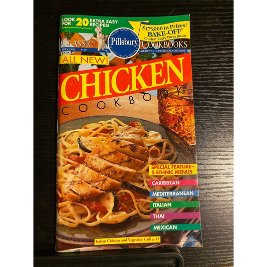 Pillsbury Classic Cookbook Booklet July 1993 #149 Chicken Ethnic Menus