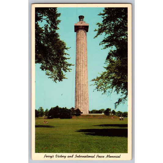 Put In Bay OH Ohio Perry's Victory International Peace Memorial Chrome Postcard