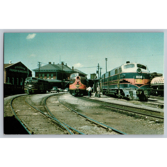 Columbus GA Central Of Georgia Railroad Man O War Train Station 1960 Postcard