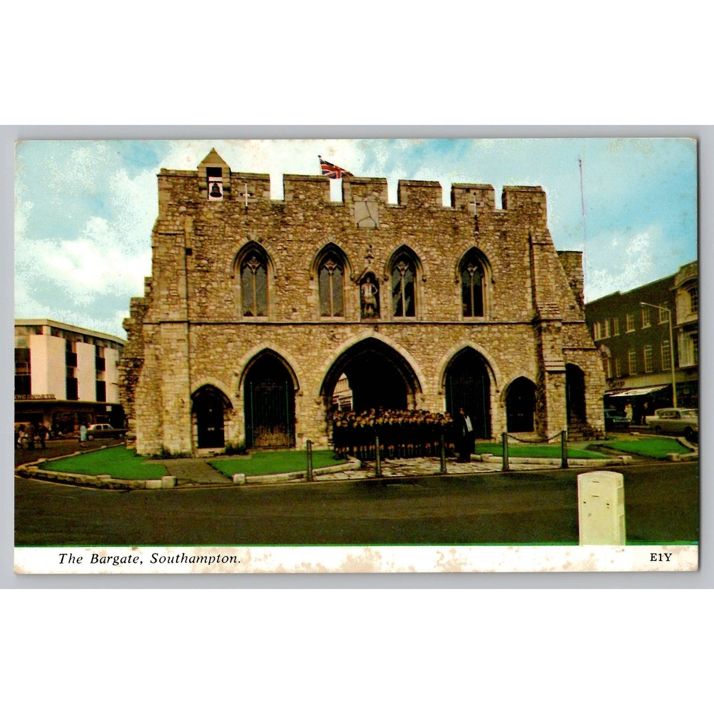 Southhampton England The Bargate Harvey Barton Chrome Postcard Unused