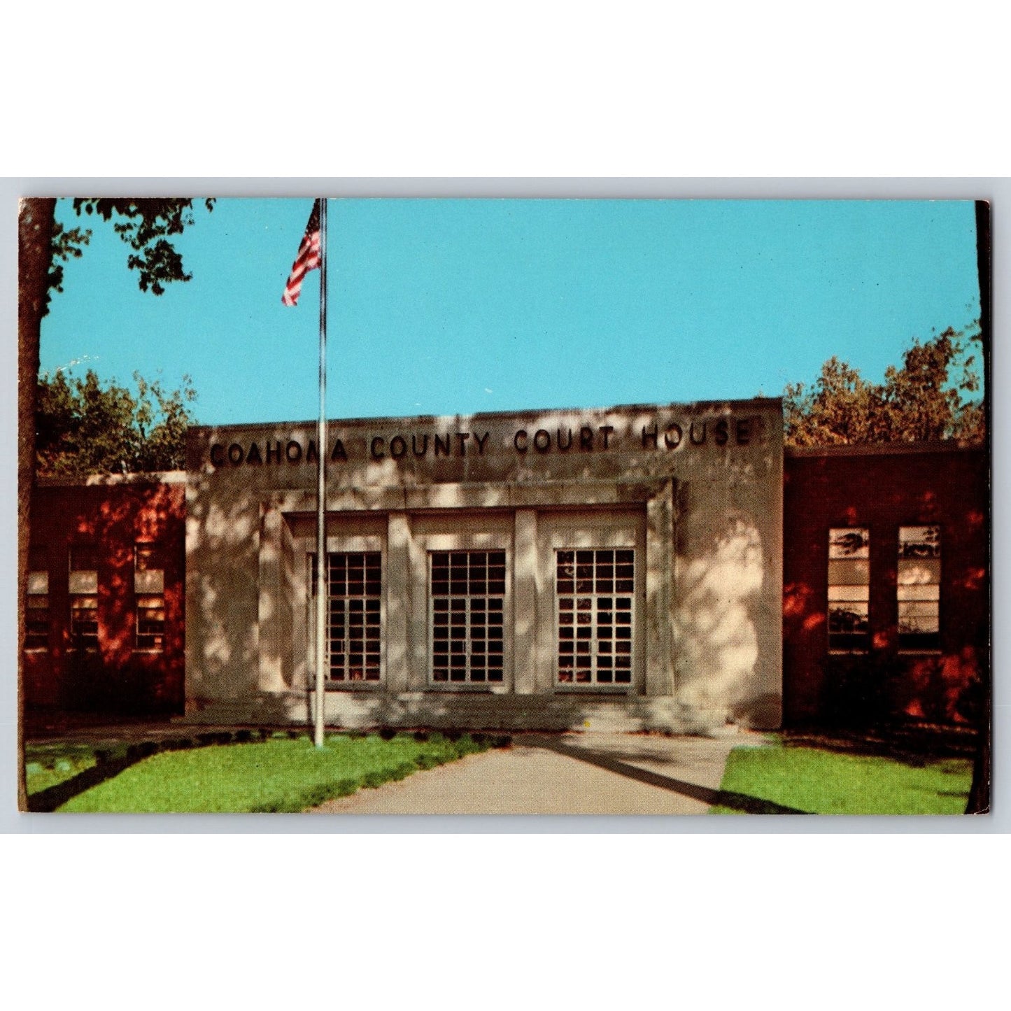 Clarksdale MS Mississippi Coahoma County Court House Chrome Postcard Unused