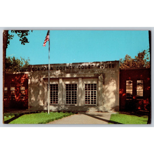 Clarksdale MS Mississippi Coahoma County Court House Chrome Postcard Unused