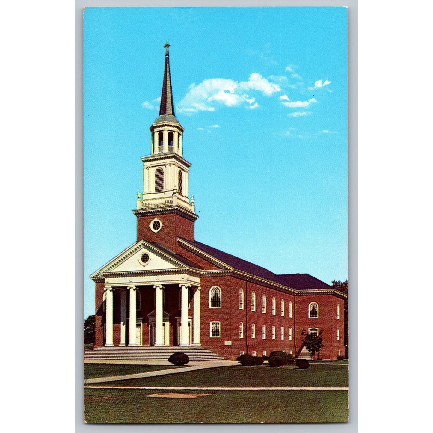 Frederick MD Maryland Hood College Coffman Chapel Chrome Postcard Unposted